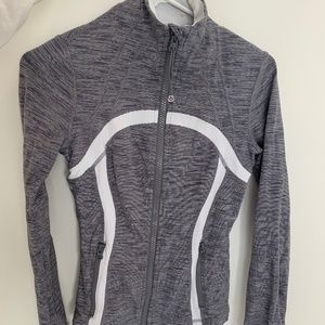 Grey And white Lululemon Jacket